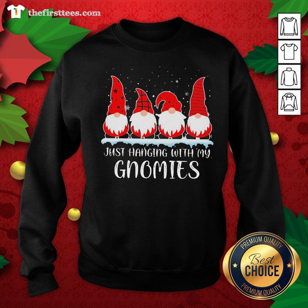 Lovely Just Hanging With My Gnomies Christmas Shirt