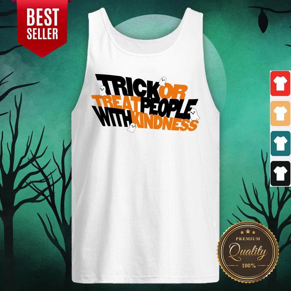 Trick Or Treat People With Kindness Ghost Halloween Shirt
