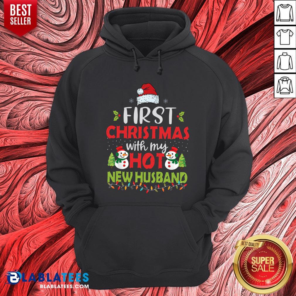Pretty Santa Snowman First Christmas With My Hot New Husband Shirt