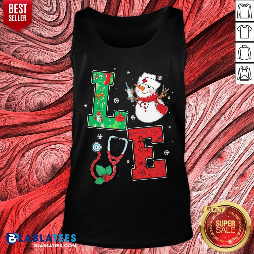 Original Nurse Snowman Love Christmas Shirt