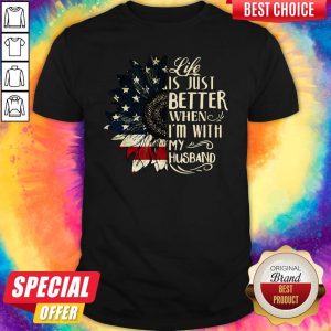 Sunflower Life Is Just Better When I’m With My Mechanic America Flag Shirt