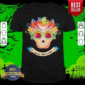 Sugar Skull Flower Dia De Los Muertos Shirt