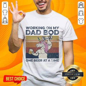Terrific Unicorn Working On My Dad Bod Shirt