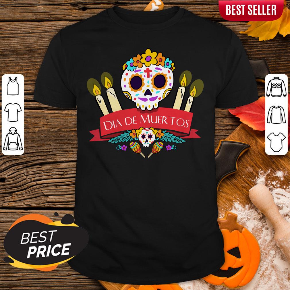 Official Sugar Skulls Dia De Muertos Day Dead Shirt