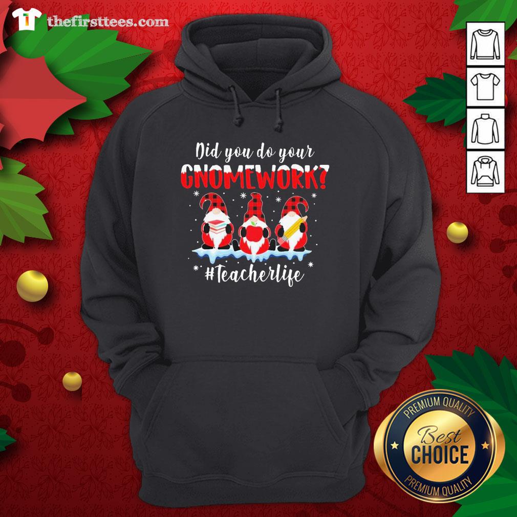 Hot Plaid Did You Do Your Homework #teacherlife Christmas Shirt