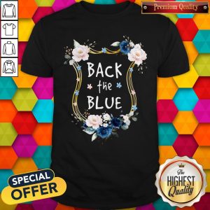 Cute Flower Back The Blue Shirt