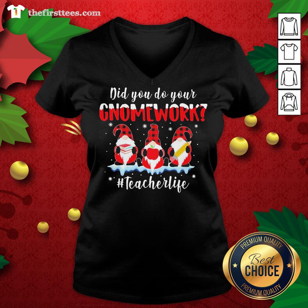 Hot Plaid Did You Do Your Homework #teacherlife Christmas Shirt