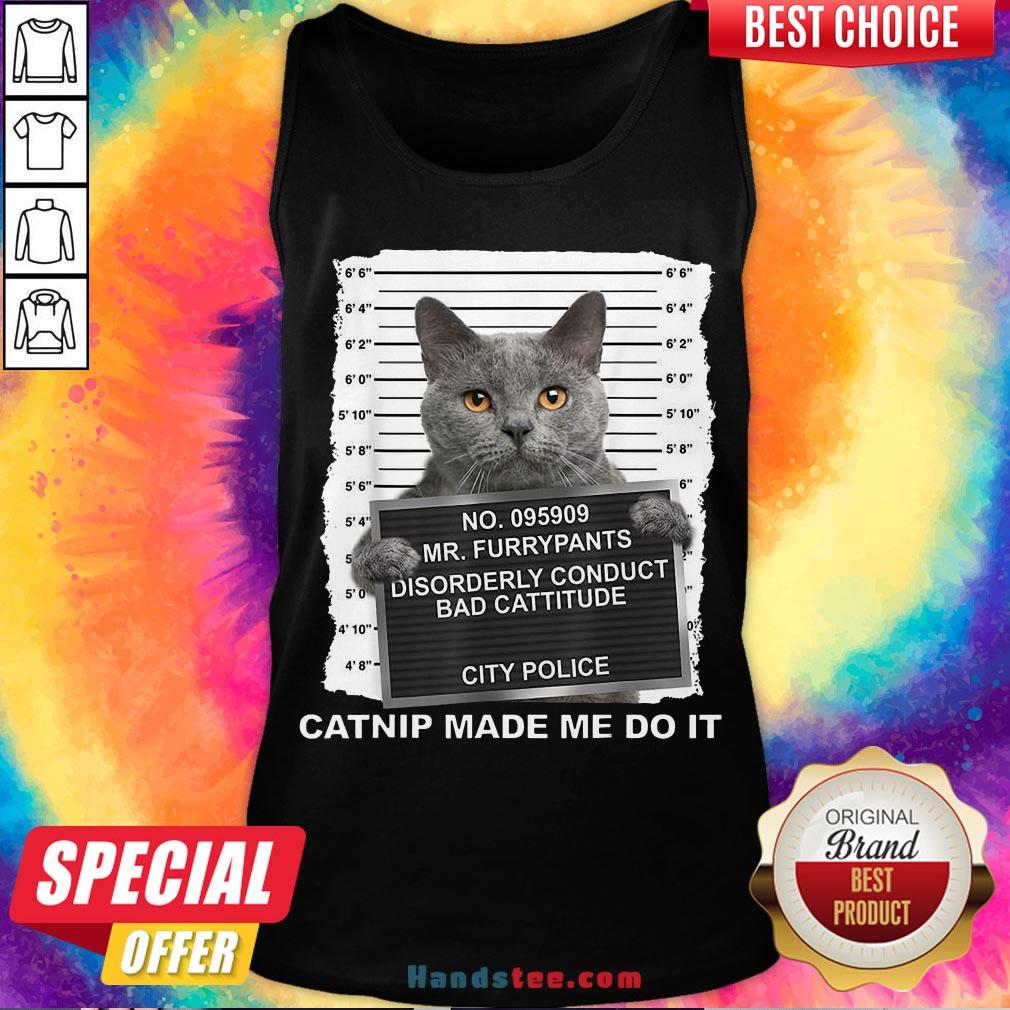 Top No.095909 Mr Furrypants Disorderly Conduct Bad Cattitude City Police Shirt