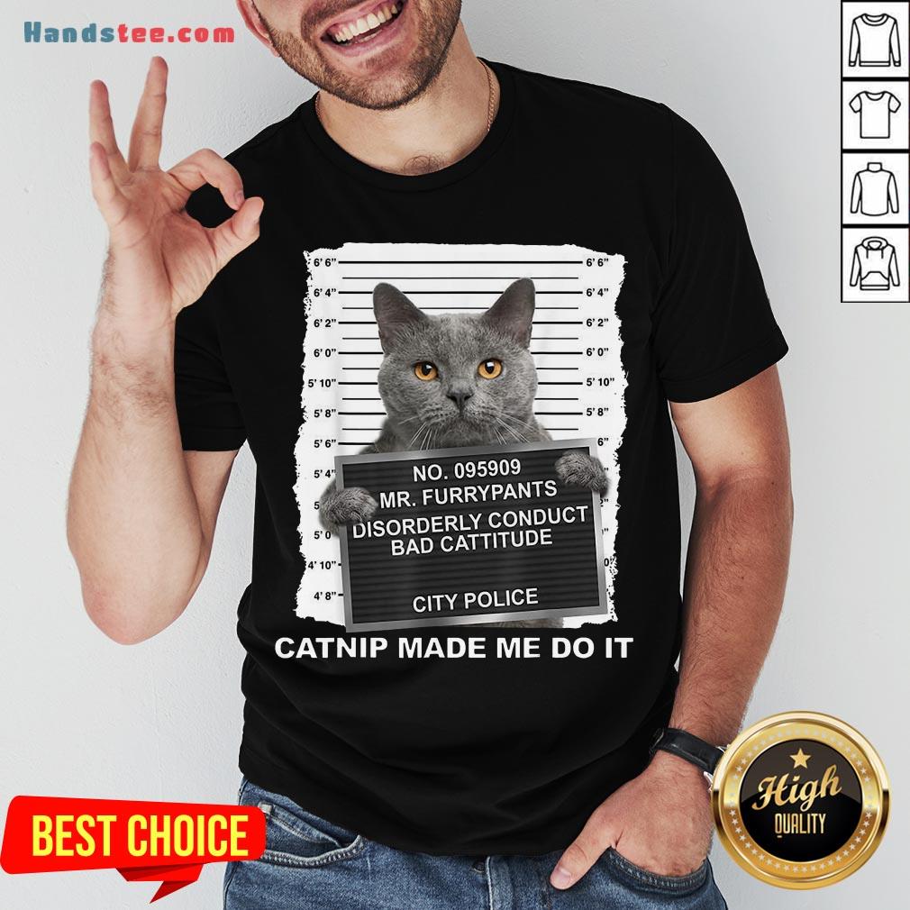 Top No.095909 Mr Furrypants Disorderly Conduct Bad Cattitude City Police Shirt