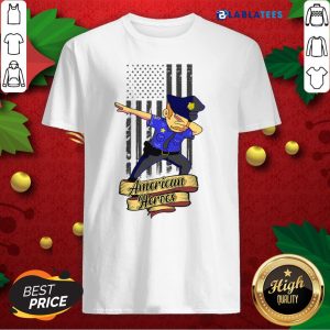 Top Dabbing Police Man Ameican Heroes Us Flag Shirt