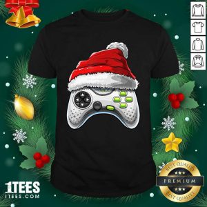 Better Video Game Controller Santa Hat Christmas Shirt