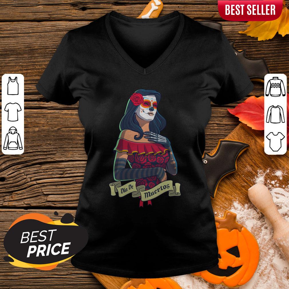Sugar Skull Woman Day Dead Dia De Muertos Shirt