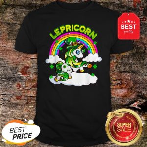 St Patricks Day Girls Unicorn Irish Lepricorn T-Shirt