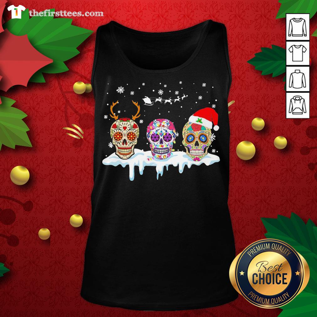 Cute Sugar Skull Christmas Shirt