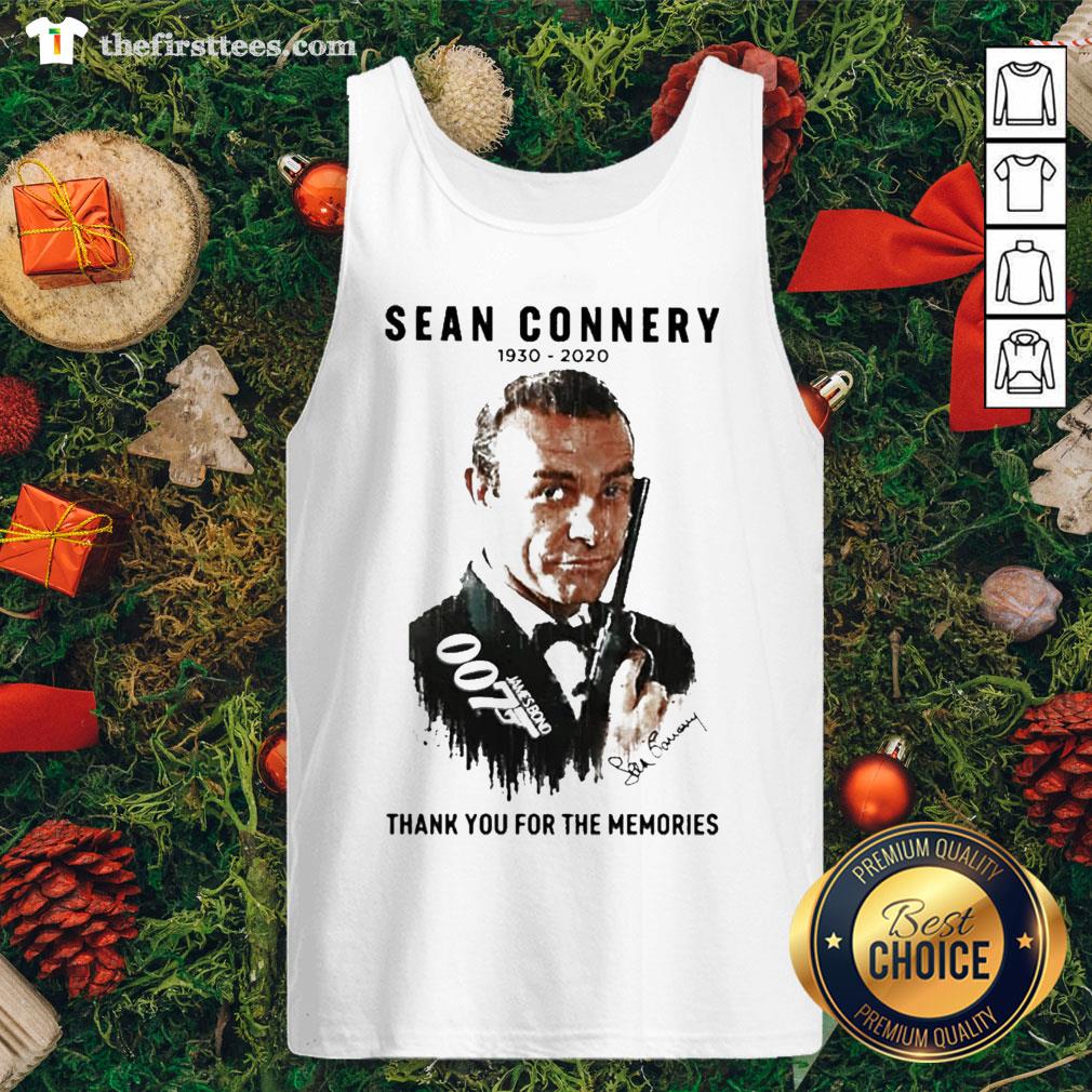 Nice Sean Connery 007 1930-2020 Signature Thank You For The Memories Shirt