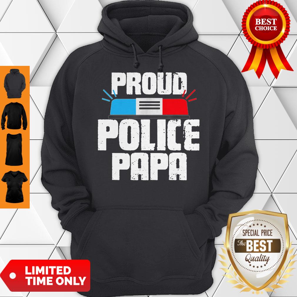 Mens Proud Police Papa Police Officer Daddy Shirt