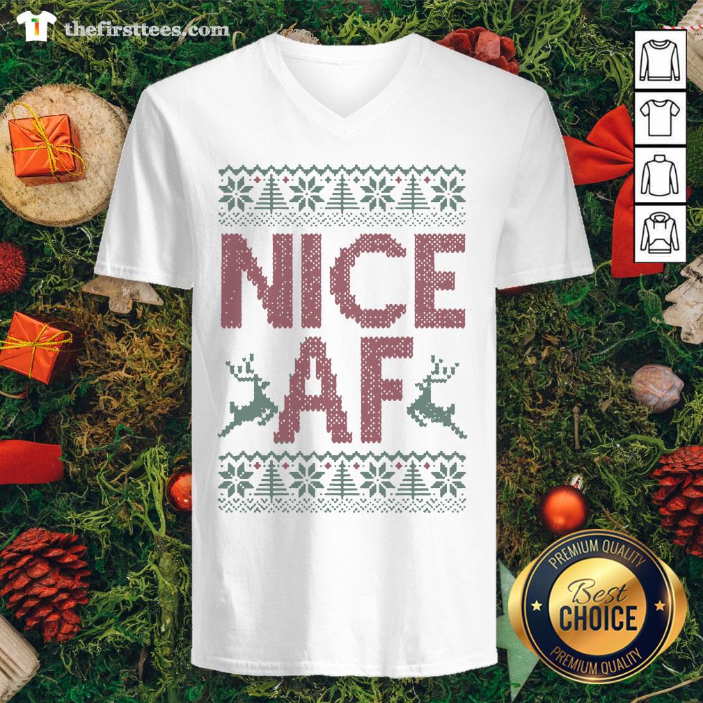 Cool Nice AF Ugly Christmas Shirt