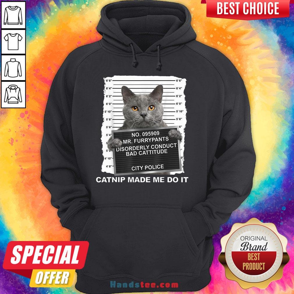 Top No.095909 Mr Furrypants Disorderly Conduct Bad Cattitude City Police Shirt