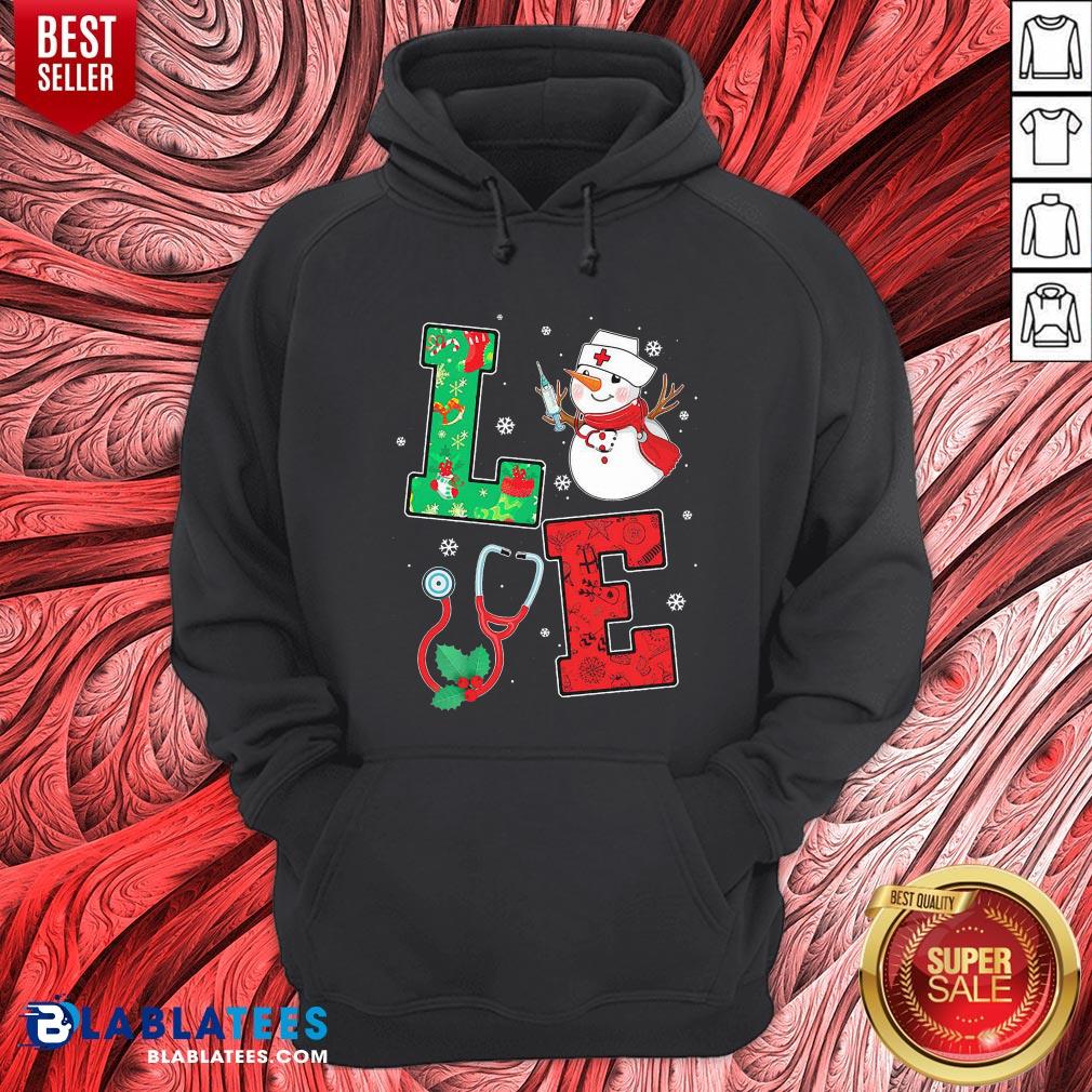 Original Nurse Snowman Love Christmas Shirt