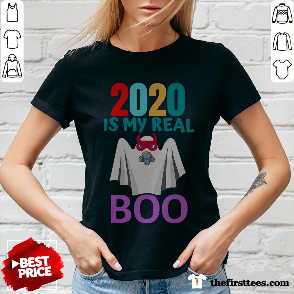 Colorful 2020 Is My Real Boo Ghost Halloween Shirt