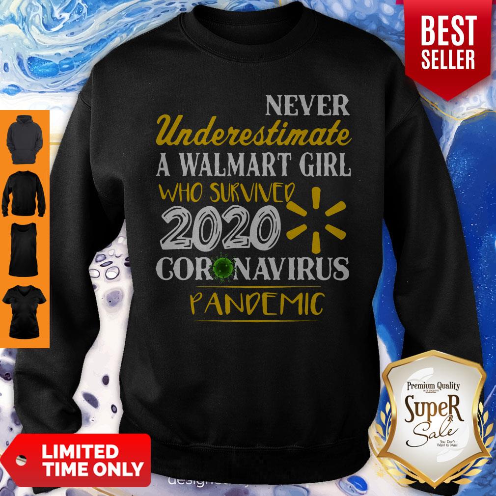 Never Underestimate A Walmart Girl Who Survived 2020 Coronavirus Pandemic Shirt