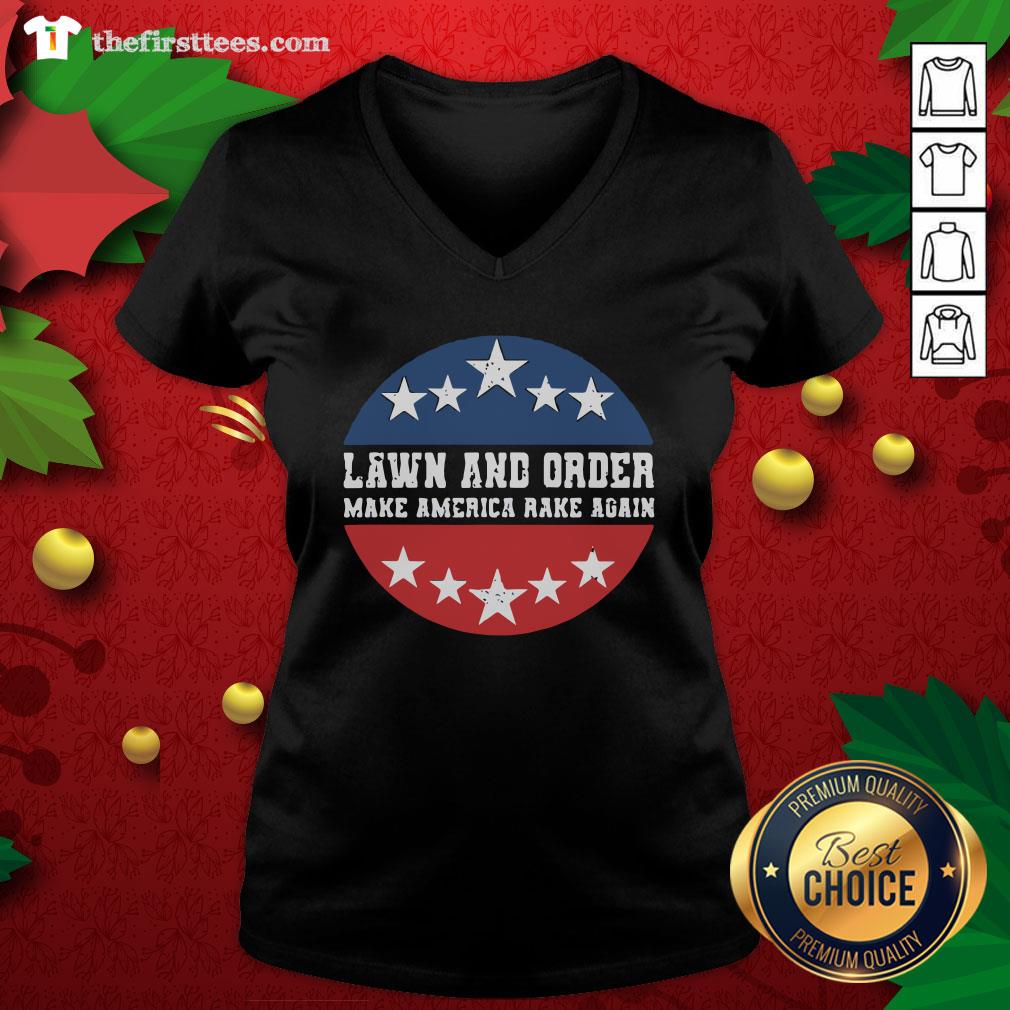 Nice Lawn And Order Make America Rake Again Stars Election Shirt