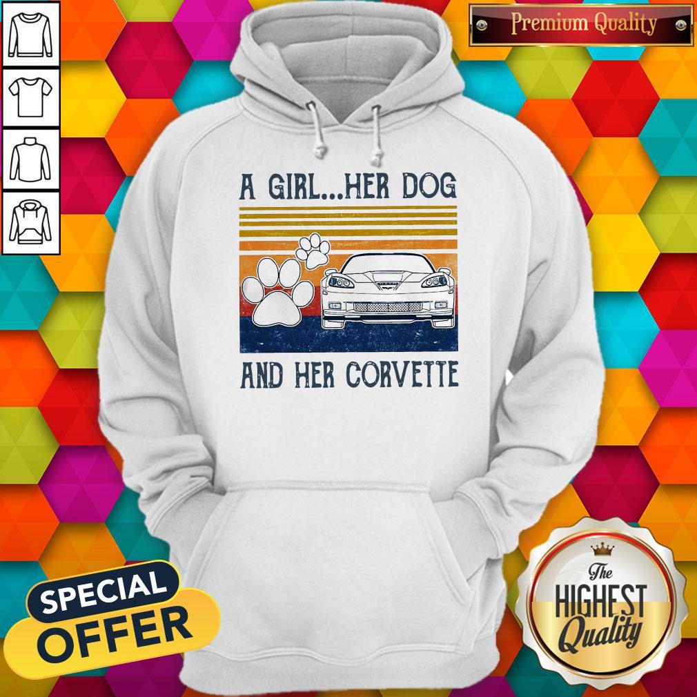 A Girl Her Dog And Her Corvette Vintage Shirt
