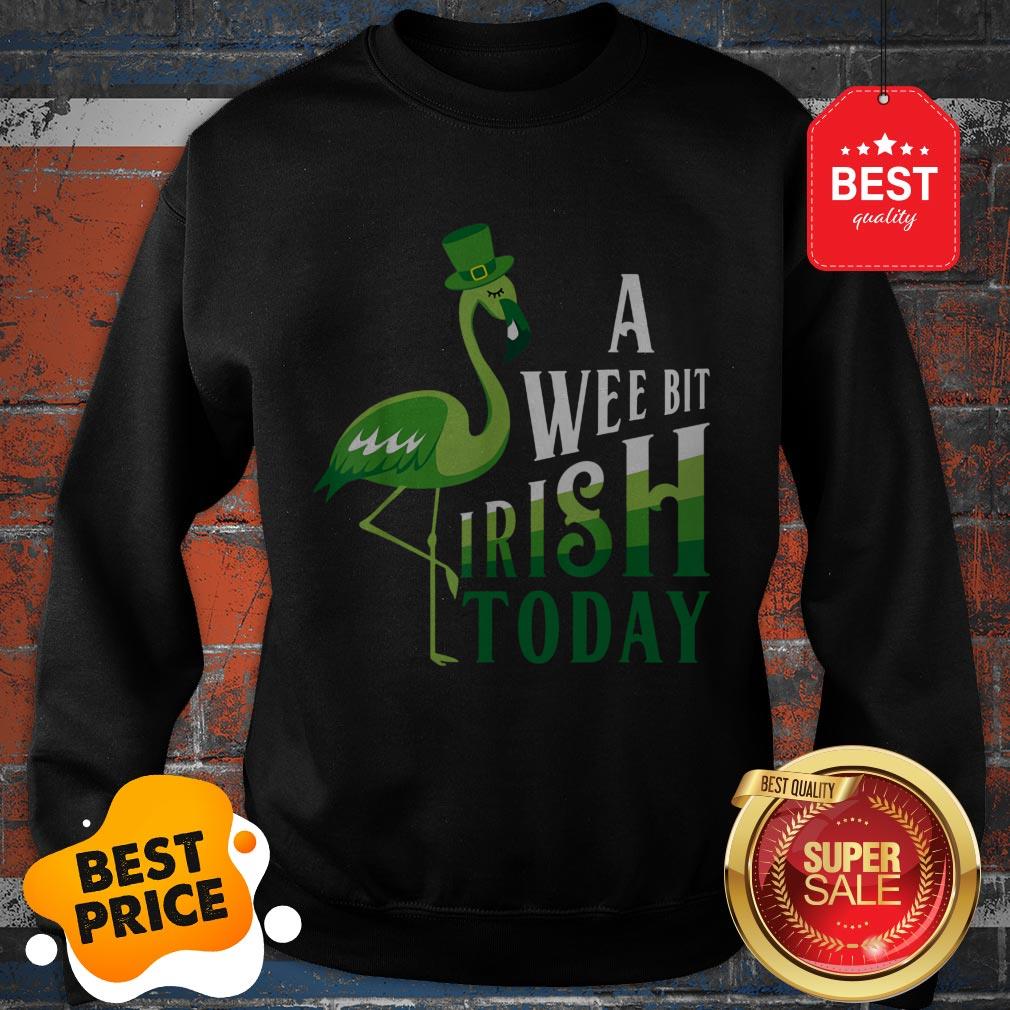 A Wee Bit Irish Today Flamingo St. Patrick’s Day Shirt