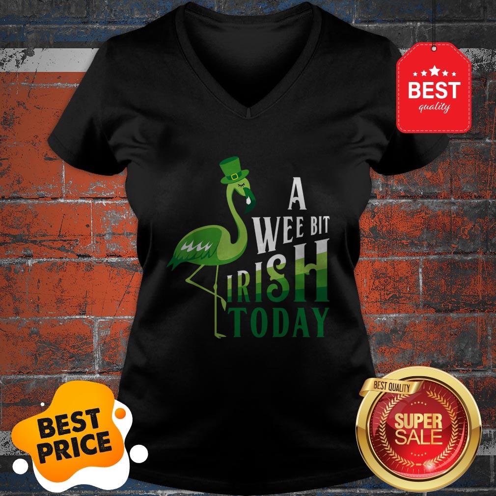 A Wee Bit Irish Today Flamingo St. Patrick’s Day Shirt