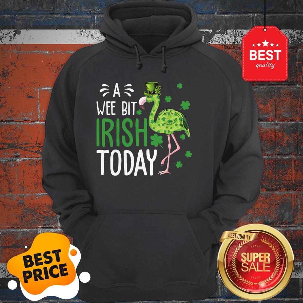A Wee Bit Irish Today Funny St Patrick’s Day Flamingo Shirt