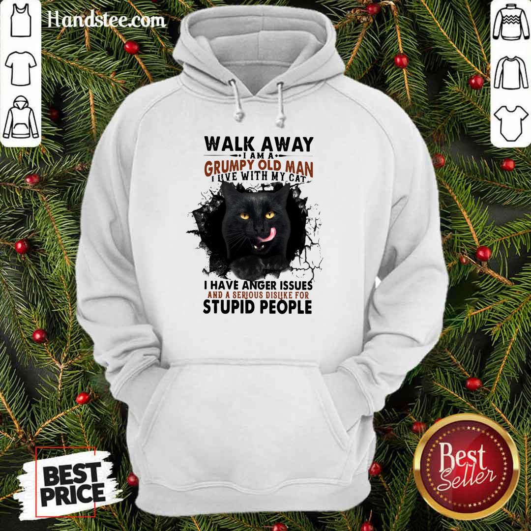 Amused Walk Away I Am Black Cat Grumpy Shirt