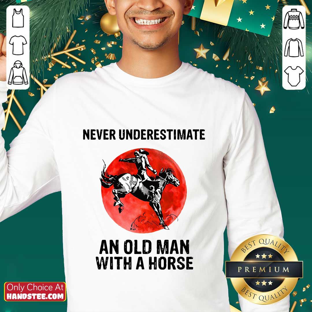 An Old Man With A Horse Shirt