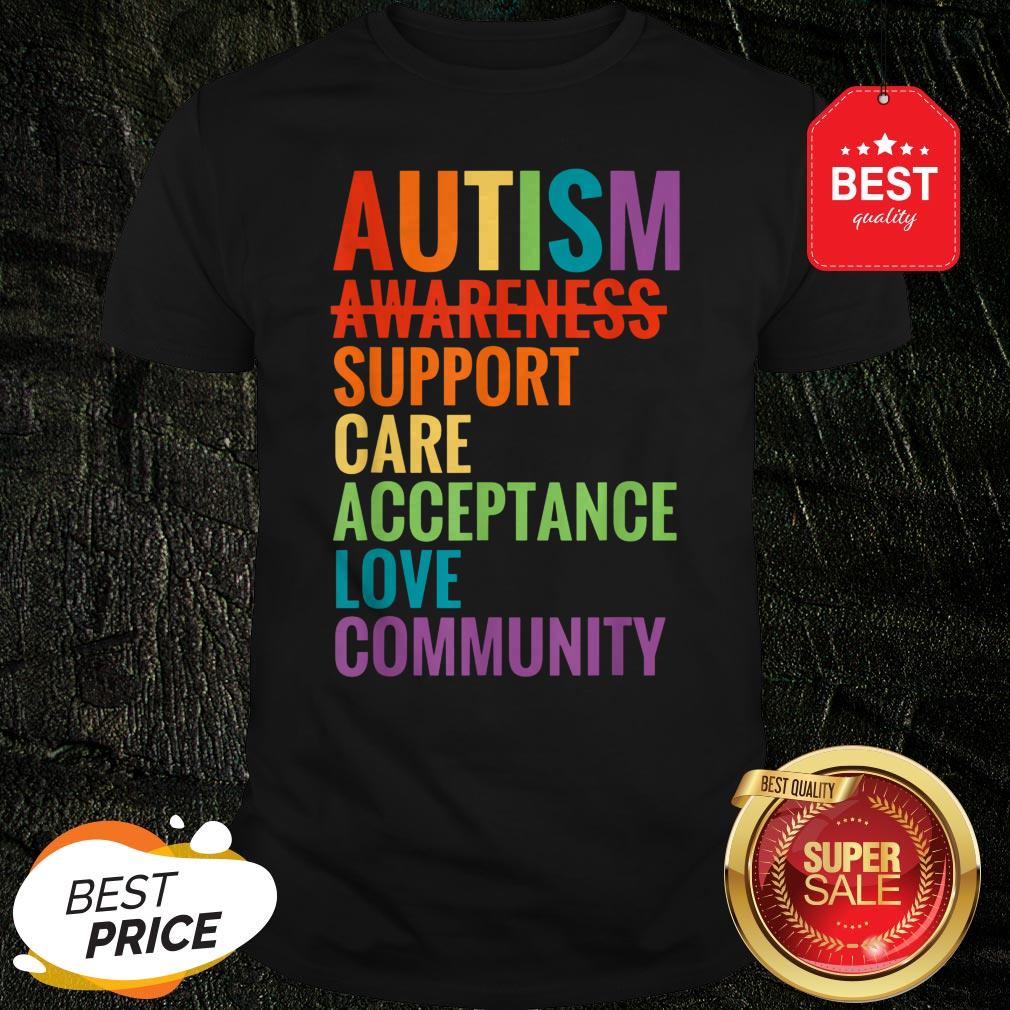 Autism Awareness Support Care Acceptance Ally Gift Shirt