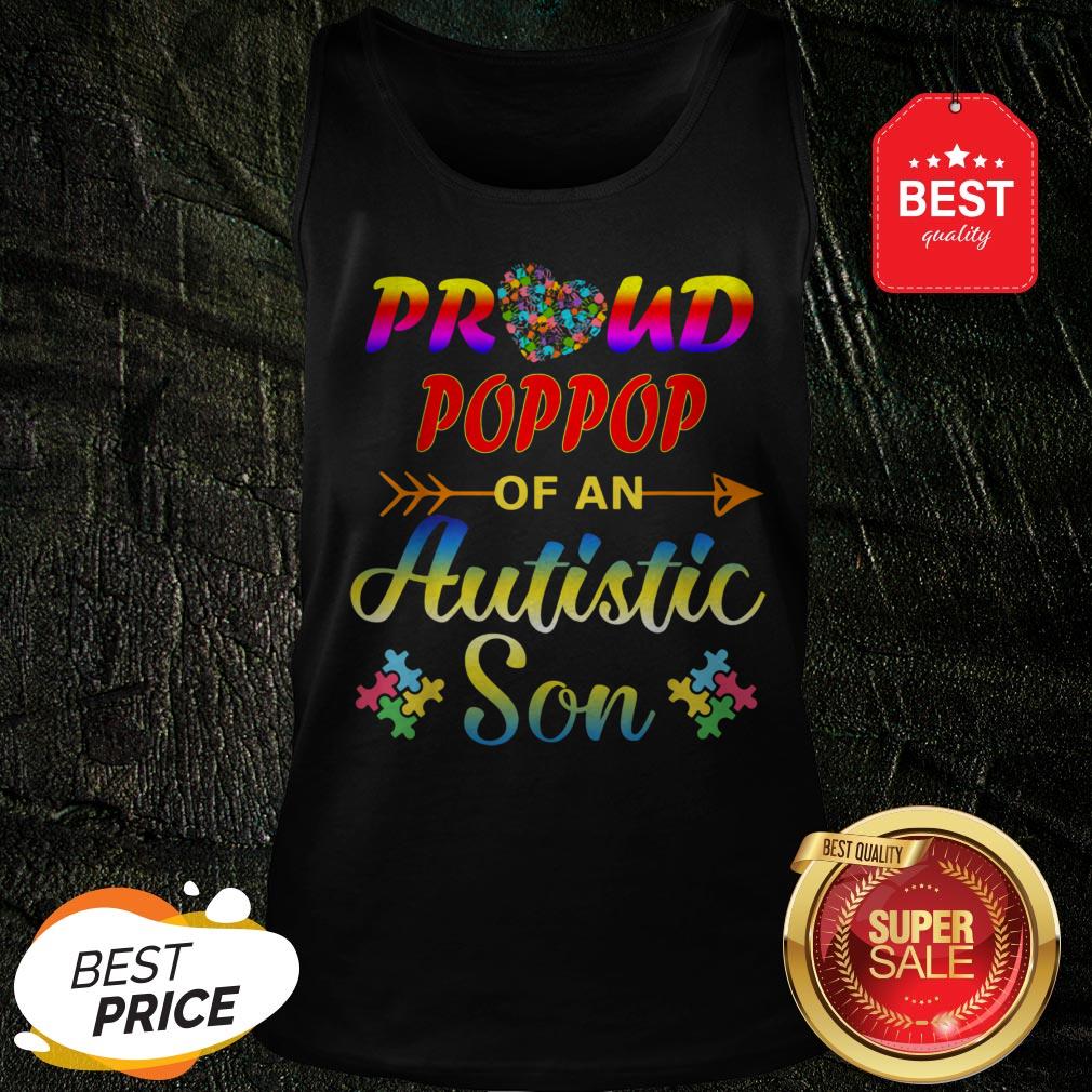 Autism Awareness Tee Proud Poppop Autistic Son Funny Gifts Shirt