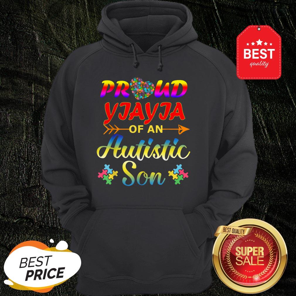 Autism Awareness Tee Proud Yiayia Autistic Son Funny Gifts Shirt