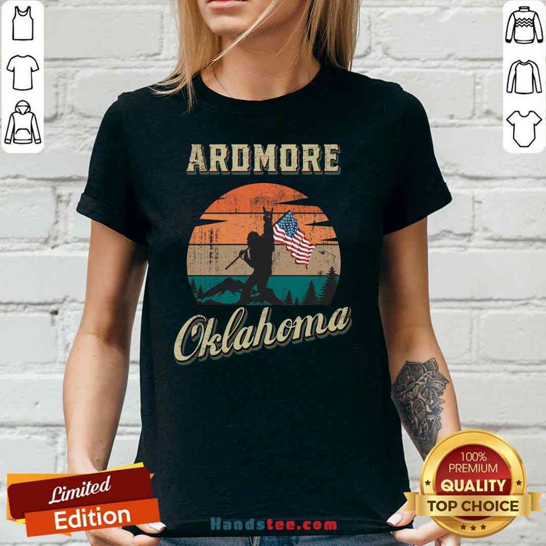 Awesome Ardmore Oklahoma Bigfoot Vintage American Flag Shirt