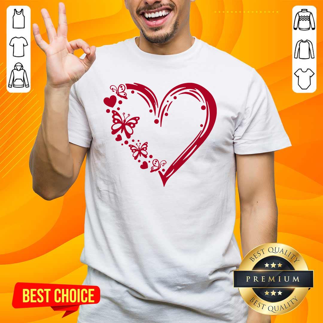 Awesome Butterfly 100 Hearts Shirt