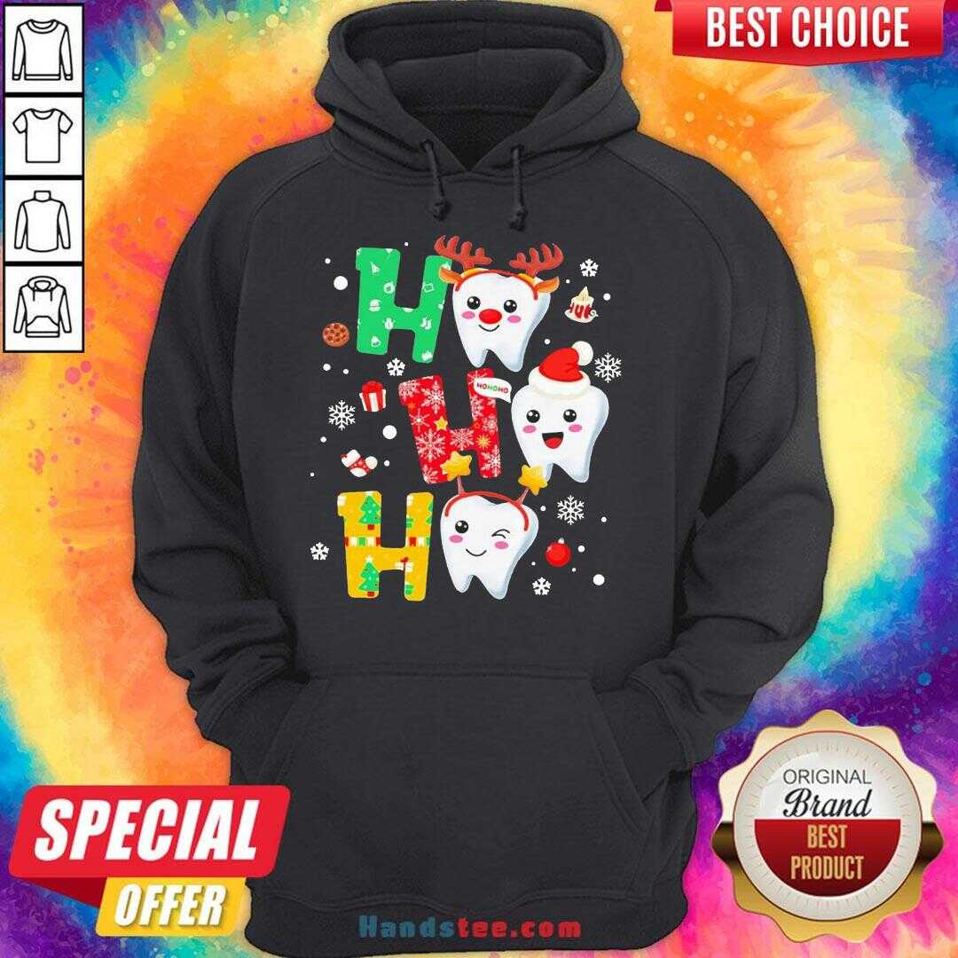 Awesome Dental Teeth Ho Ho Ho Merry Christmas Shirt
