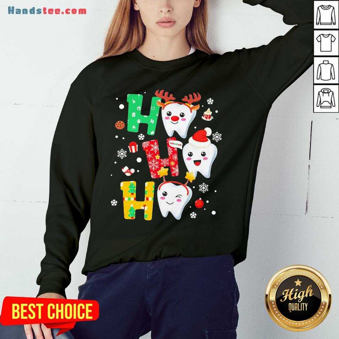 Awesome Dental Teeth Ho Ho Ho Merry Christmas Shirt
