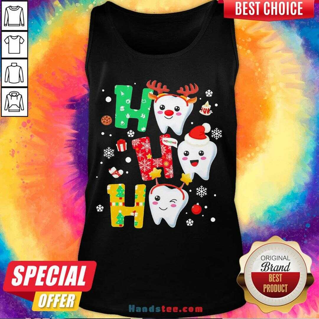 Awesome Dental Teeth Ho Ho Ho Merry Christmas Shirt