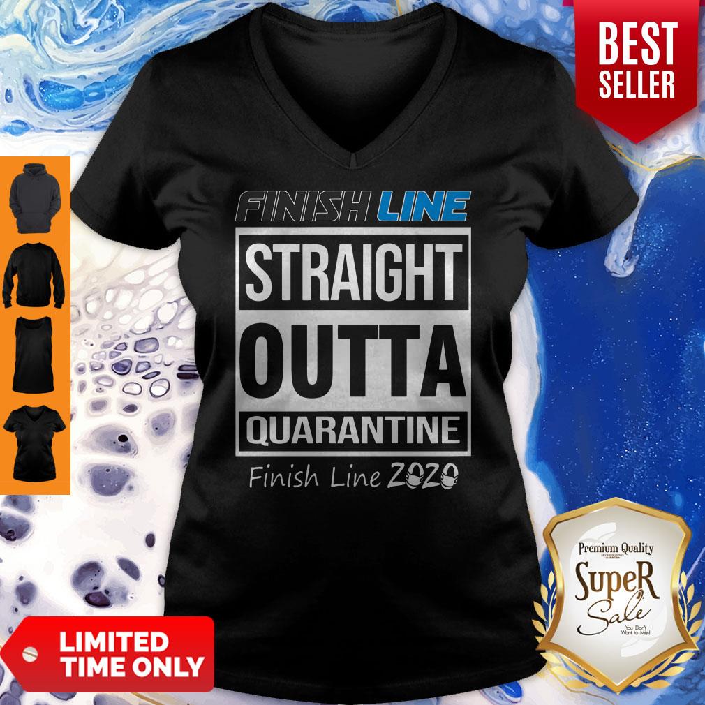Awesome Finish Line Straight Outta Quarantine Finish Line 2020 Shirt