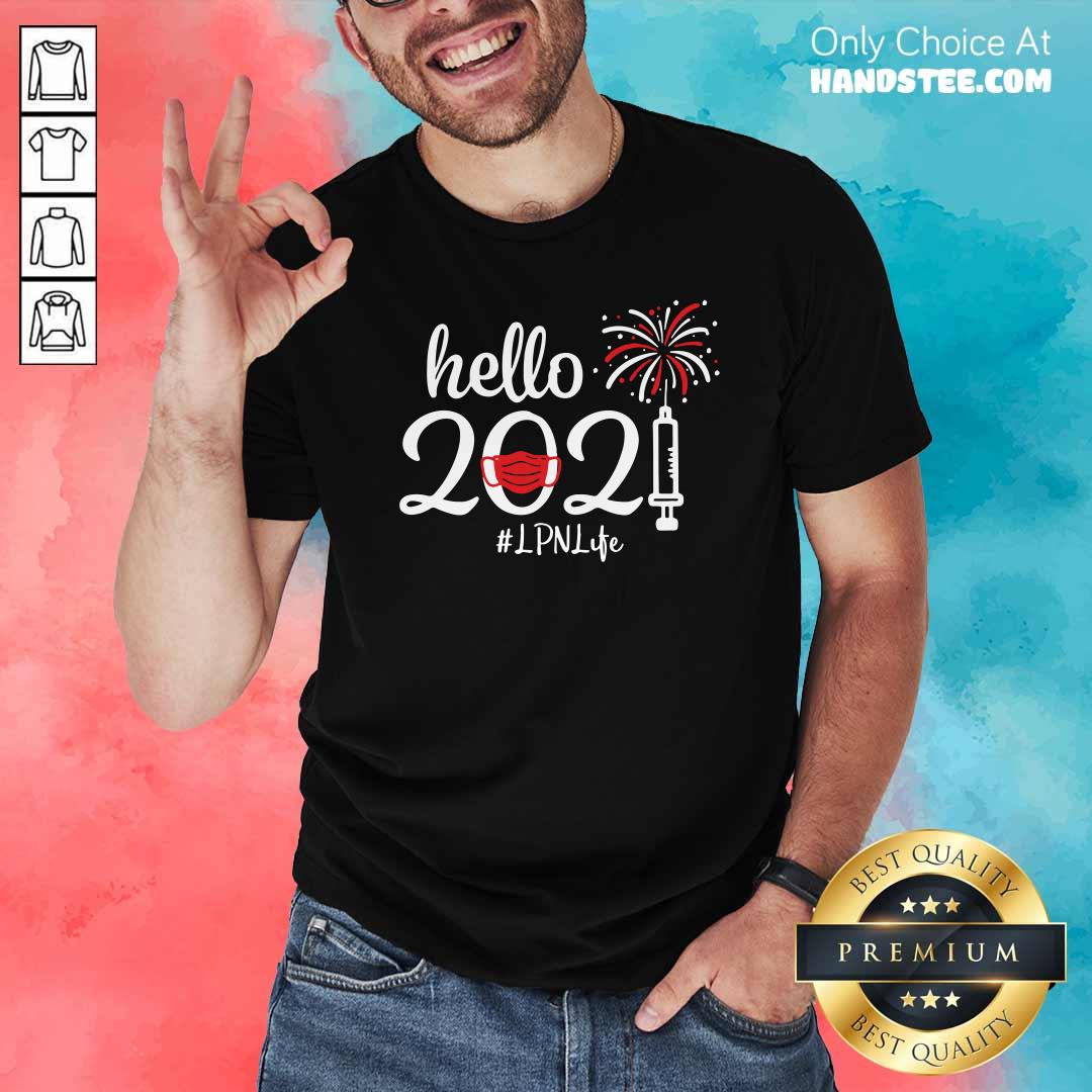 Awesome Hello 2021 LPN Life Face Mask Christmas Shirt