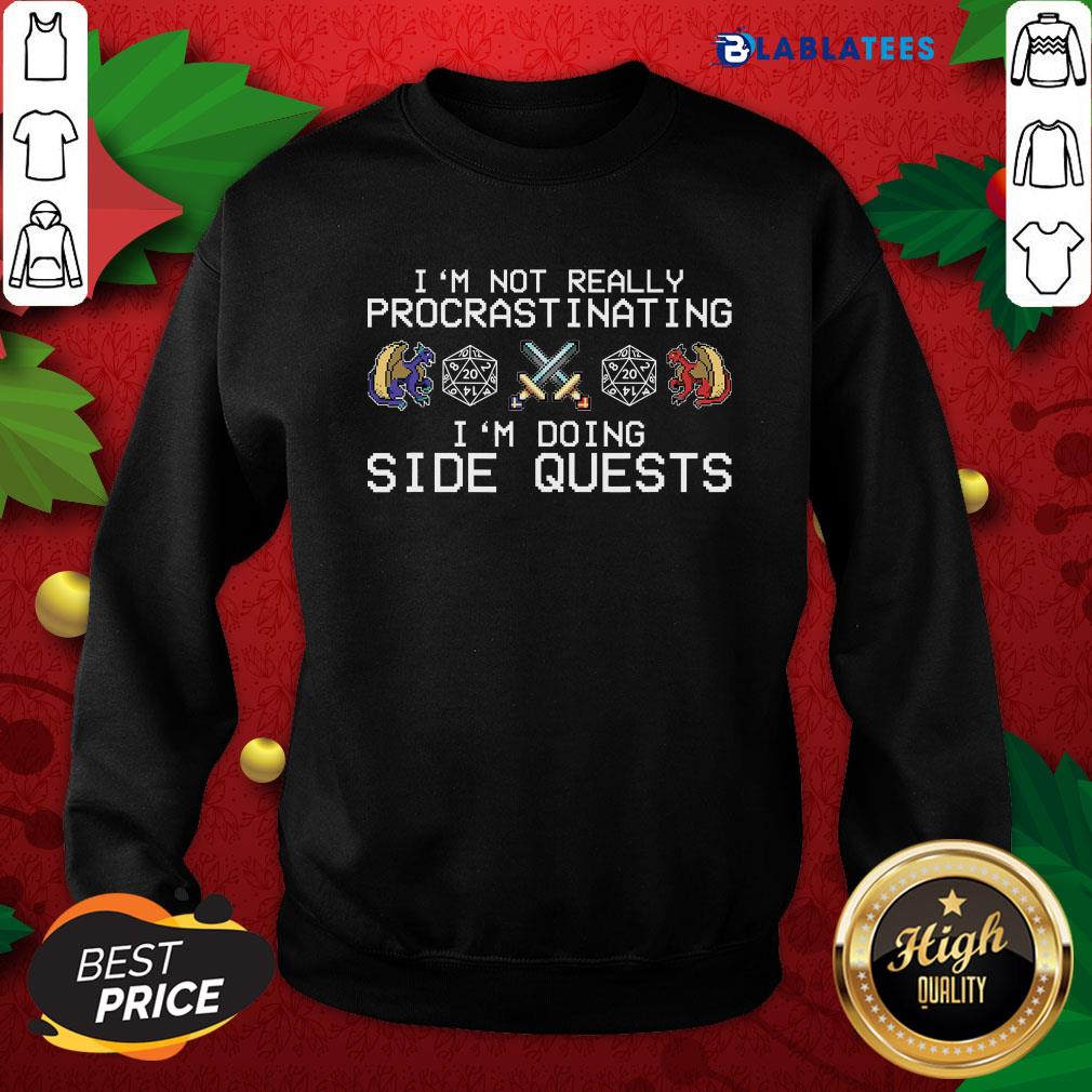 Awesome I'm Not Really Procrastinating I'm Doing Side Quests RPG Dragons Shirt