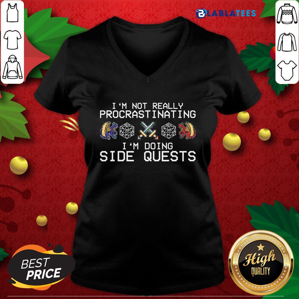 Awesome I'm Not Really Procrastinating I'm Doing Side Quests RPG Dragons Shirt
