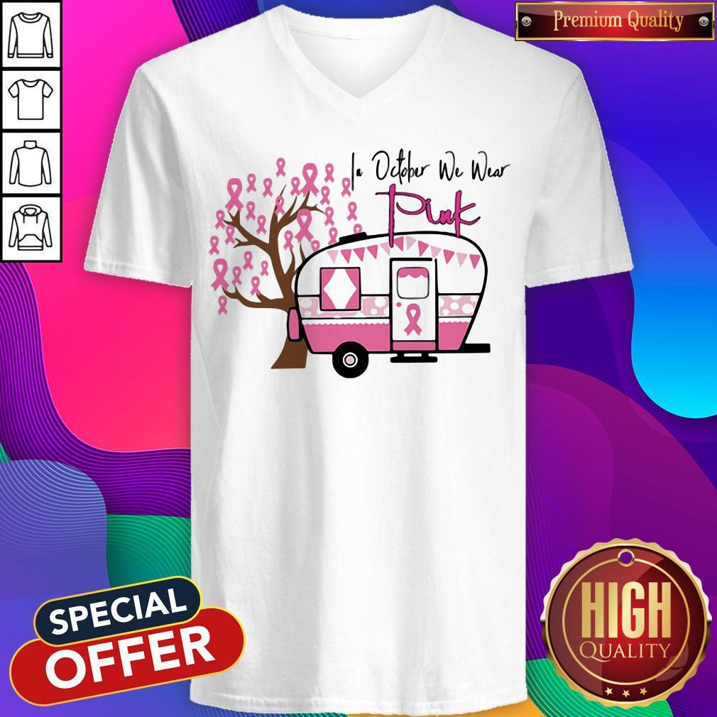 Awesome In October We Wear Pink Vans Tree Shirt