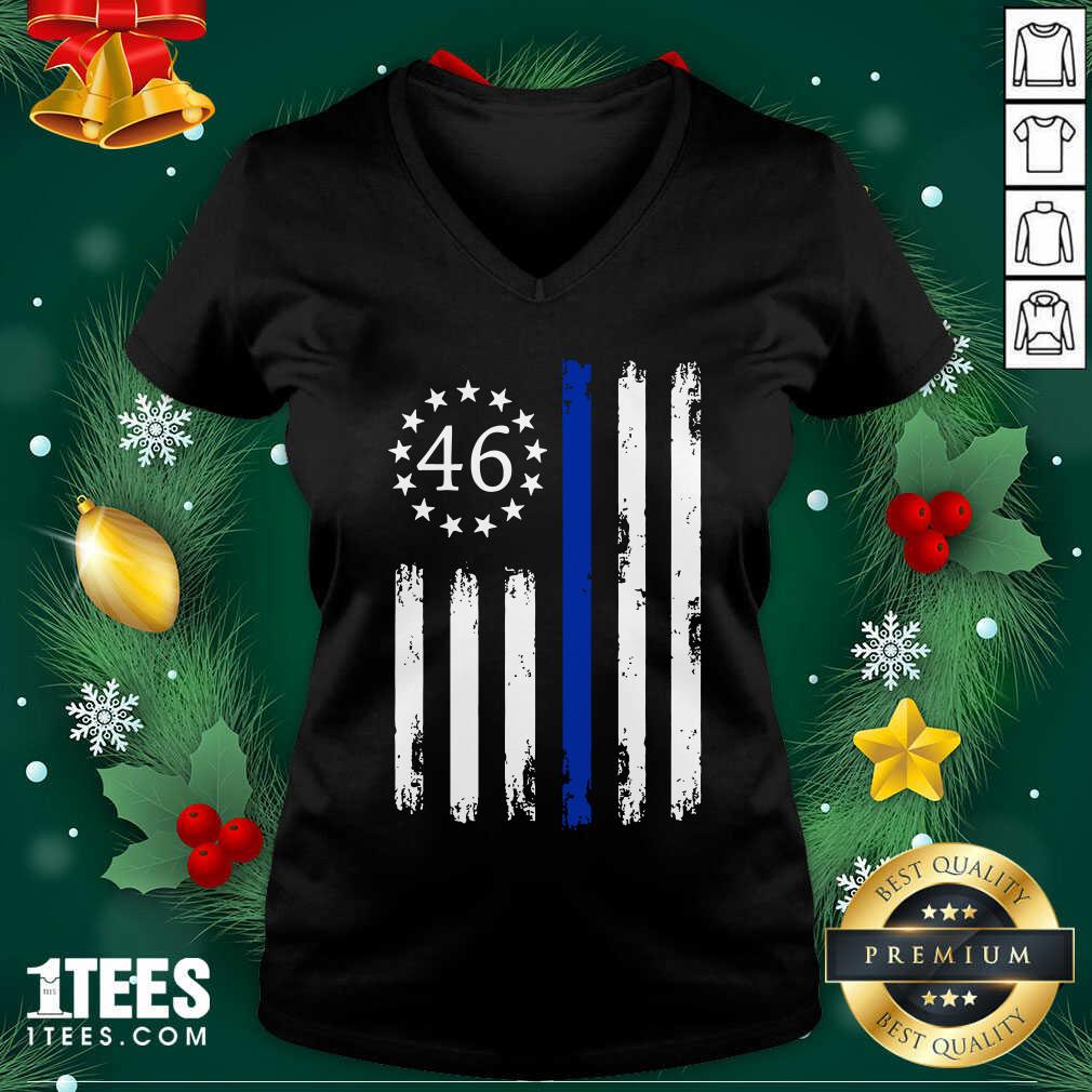 Awesome Joe Biden 46 President Betsy Ross Flag Thin Blue Line Shirt