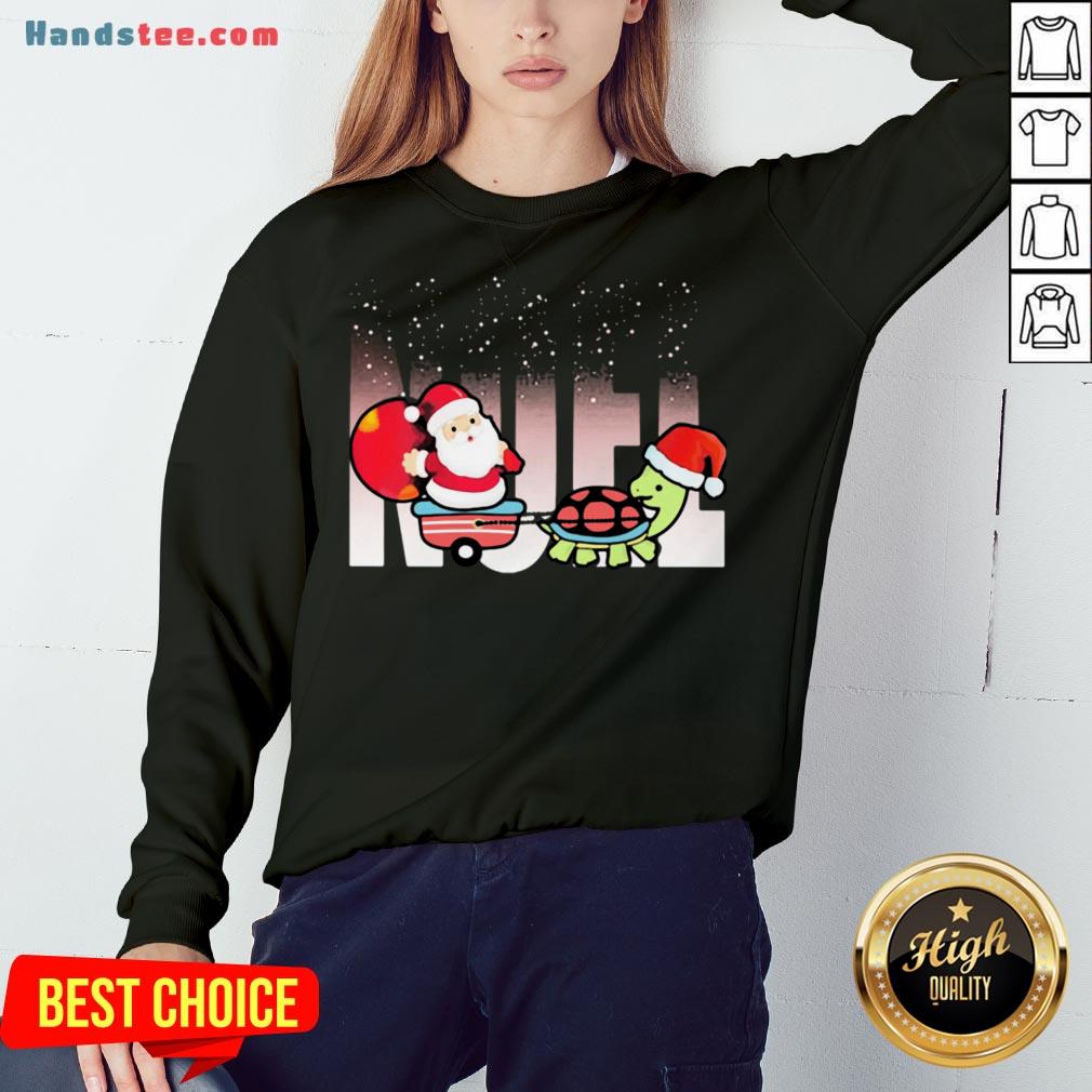 Awesome Merry Christmas Santa Claus Riding Turtle Shirt