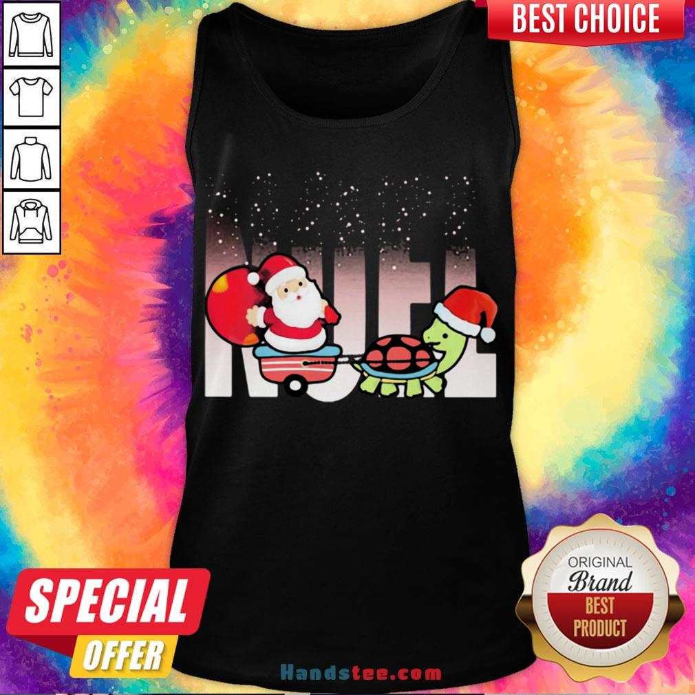 Awesome Merry Christmas Santa Claus Riding Turtle Shirt