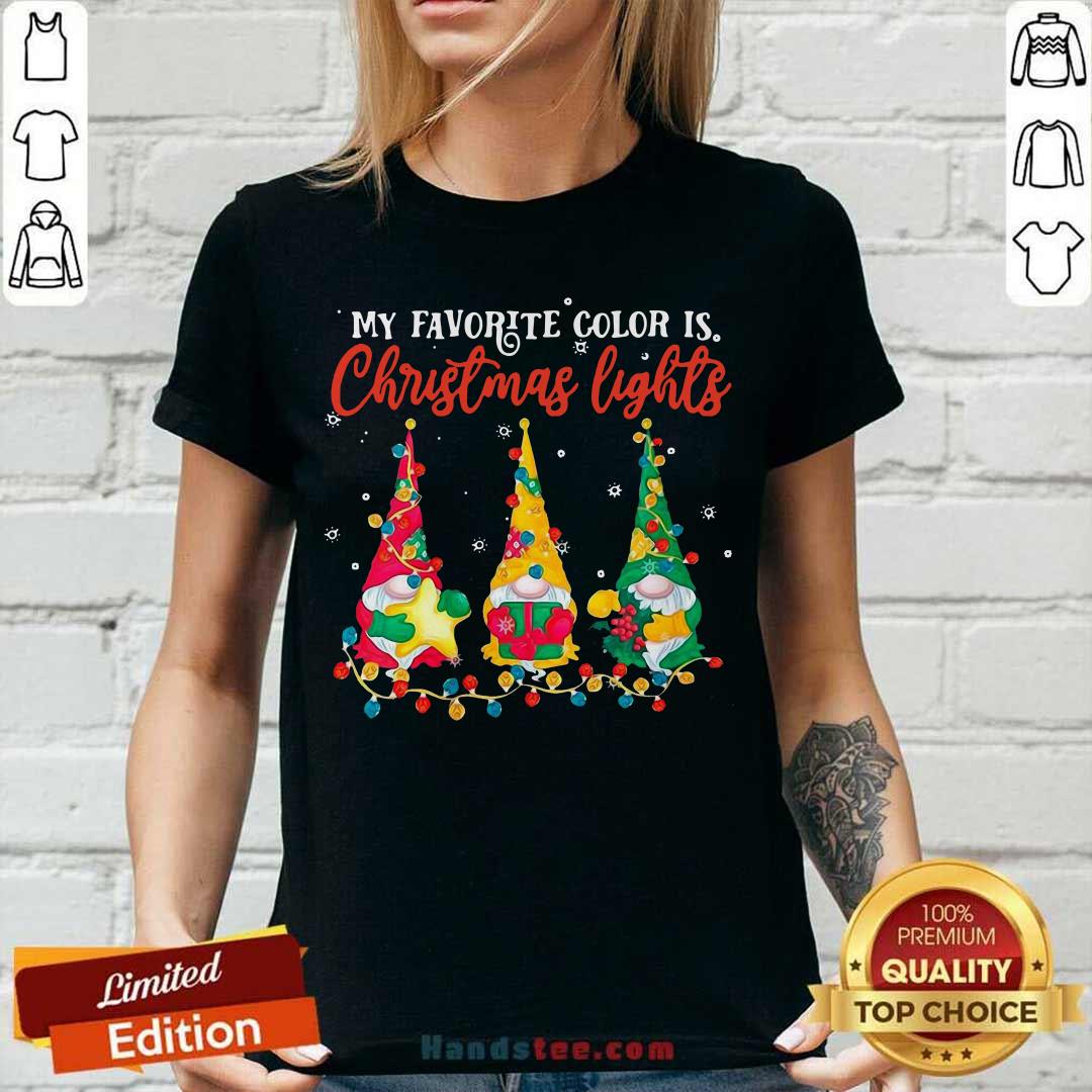 Awesome My Favorite Color Is Christmas Light Gnomes Merry Christmas Shirt