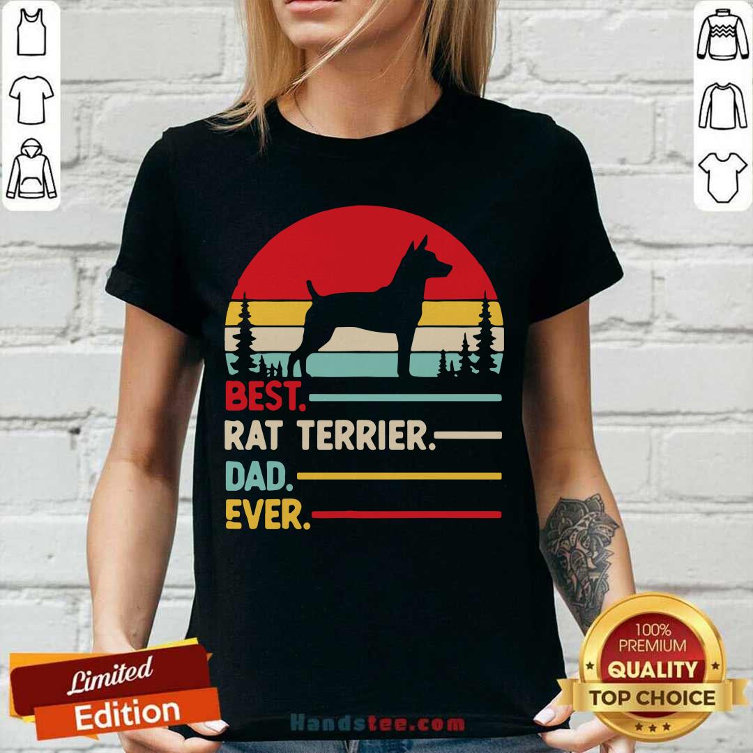 Awesome Rat Terrier Best Dad Ever Dog Shirt